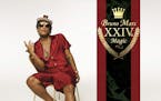 This cover image released by Atlantic Records shows, "24K Magic," the latest release by Bruno Mars. Mars, 31, said the album was inspired by his love 