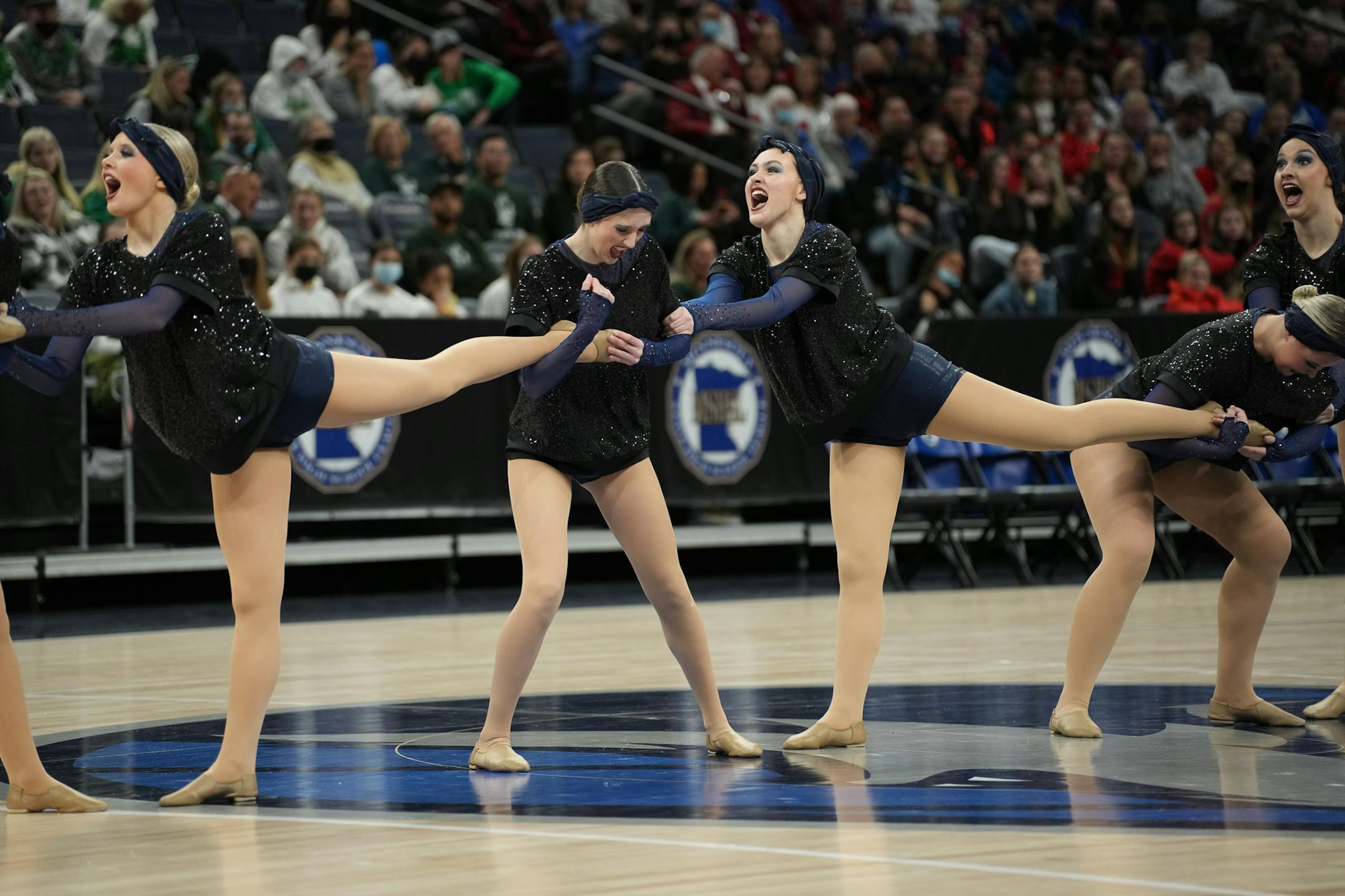 Totino-Grace performs at the Class 2A MSHSL State High Kick Dance Tournament.