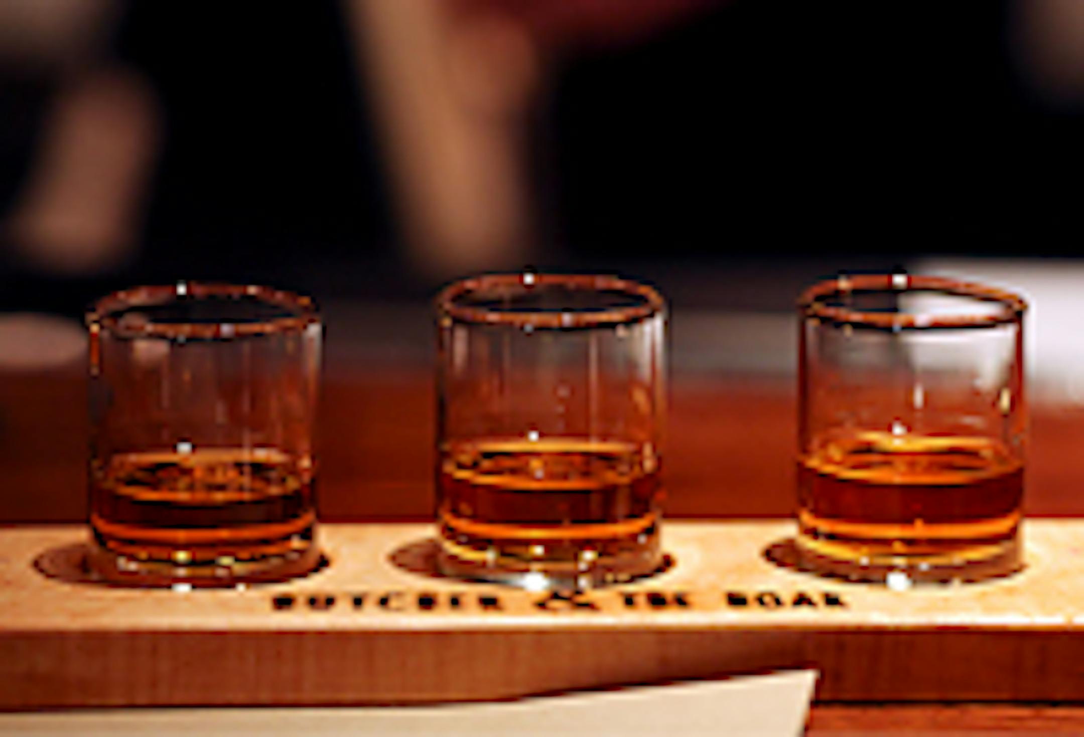 A flight of bourbon