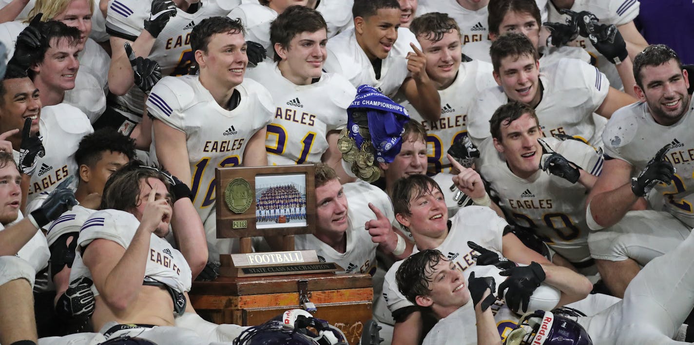 Rochester Lourdes defeated Fairmont 24-7 in the class 3A championship game inside U.S. Bank Stadium on Saturday, Nov. 23, 2018. ] Shari L. Gross &#xef; shari.gross@startribune.com Rochester Lourdes defeated Fairmont 24-7 in the class 3A championship game inside U.S. Bank Stadium on Saturday, Nov. 23, 2018