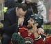 Jarret Stoll, a veteran of 868 NHL games, conferred with Wild interim coach John Torchetti during the Feb. 28 victory over Florida. &#x201c;He calms m