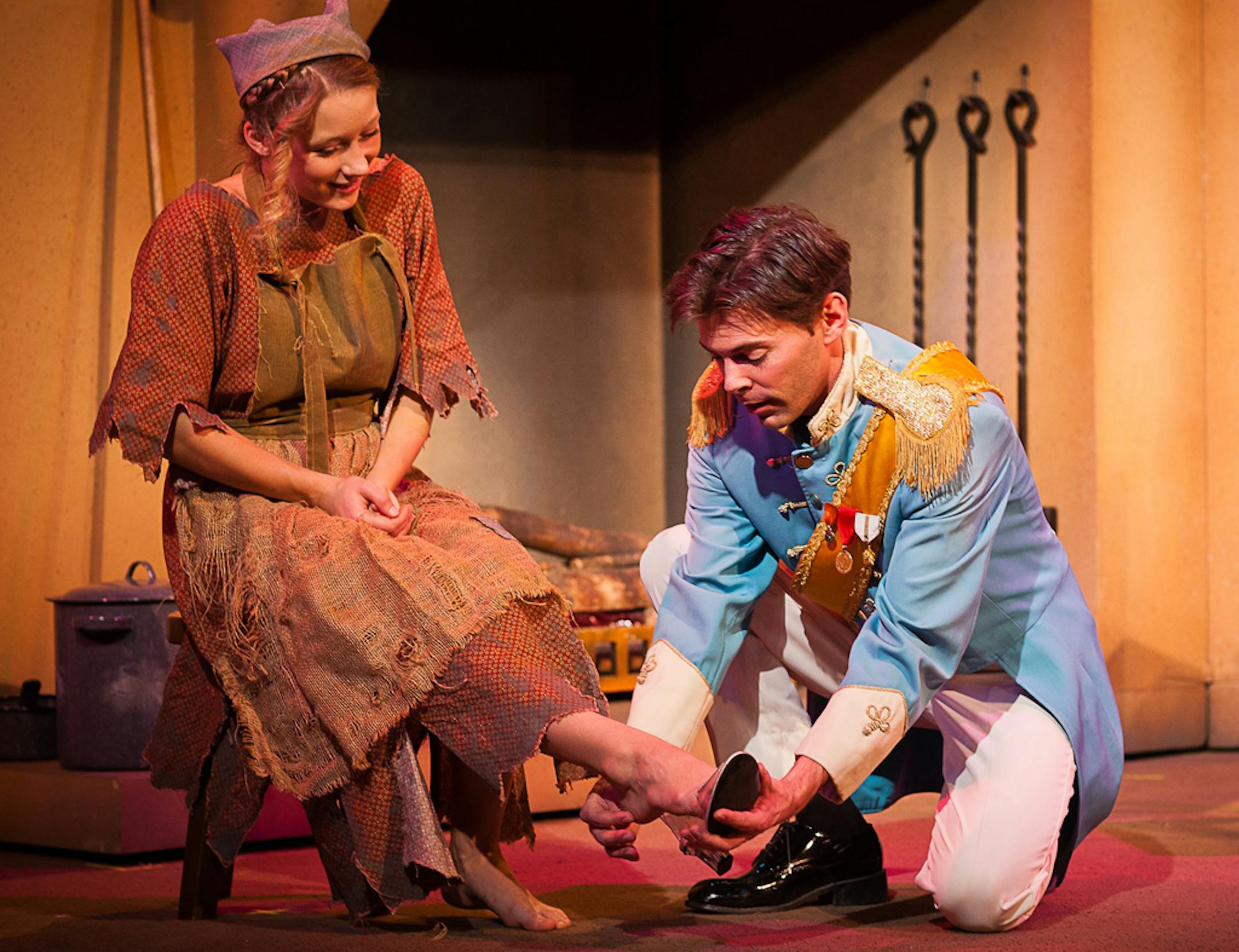 Taylor Bolstad as Cinderella and Adam Gauger as the Prince give the Old Log audience plenty to cheer.