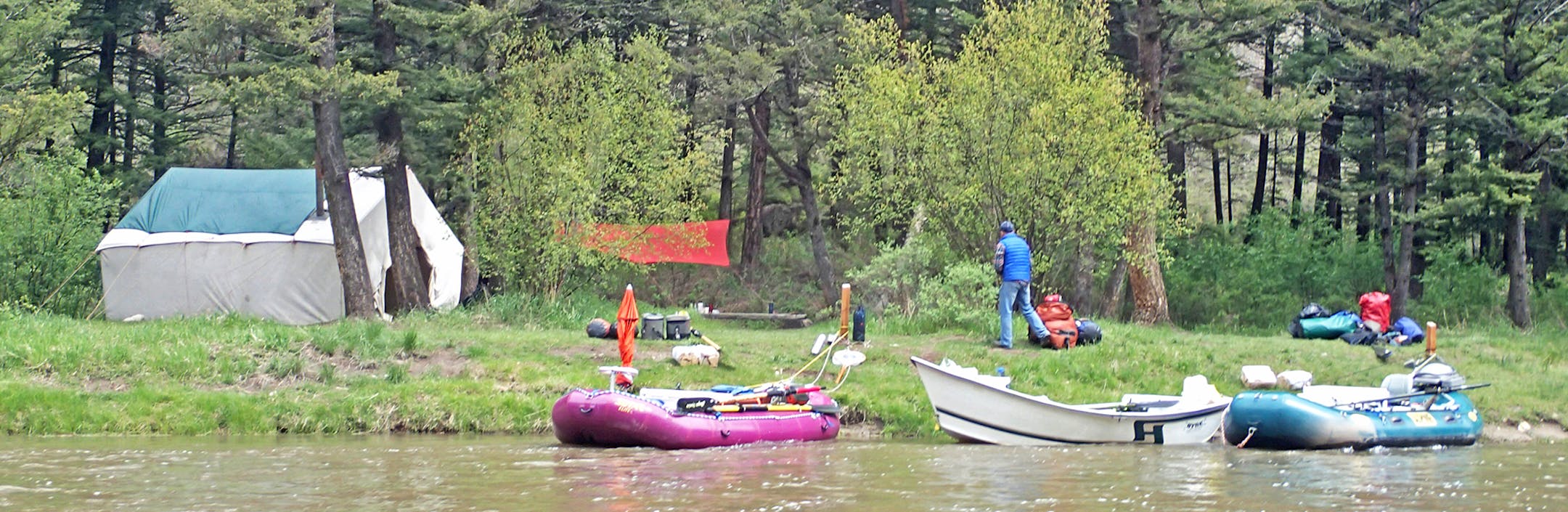 Campsites along Montana's Smith River for those lucky enough to float the picturesque waterway are assigned for the five-day, four-night trip duration of the adventure.
