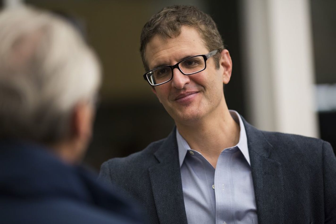 Since he took over as new leader of the Guthrie in July, Joe Haj has been introducing himself to patrons across the Twin Cities and the state. At Carleton College in Northfield, Minn., on Tuesday, November 3, 2015, Haj spoke to a crowd and answered questions.