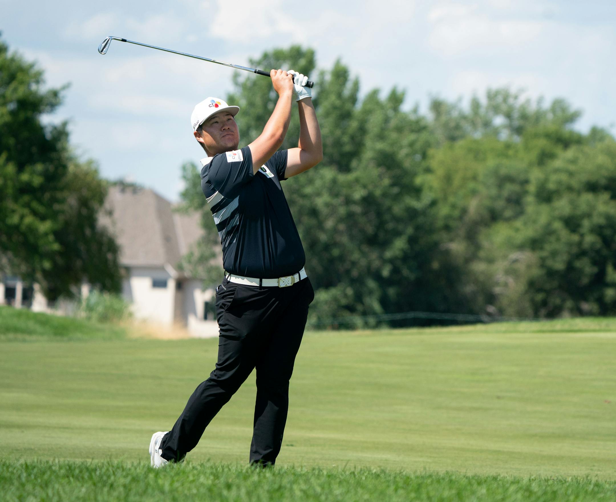 Sungjae Im swings on the ninth hole during the 3M Open.