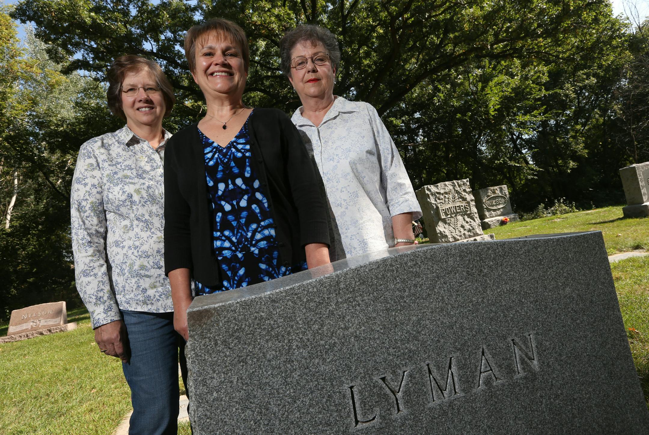 (left to right) Sandy Rodenz, Karen Engelhardt and Bev Gossard, the trio behind the Chanhassen Cemetary Walk, were photographed at the Pioneer Cemetary in Chanhassen, on 9/25/13. How do you make suburban history go from a snoozer to sensational? Give it a spooky twist. Chanhassen is resurrecting its Cemetary Walk. The event includes a tour of the Pioneer cemetary and another cemetary where they meet the ghosts of residents pasts. That's 20 actors in period costumes. Anoka has a similar tour call