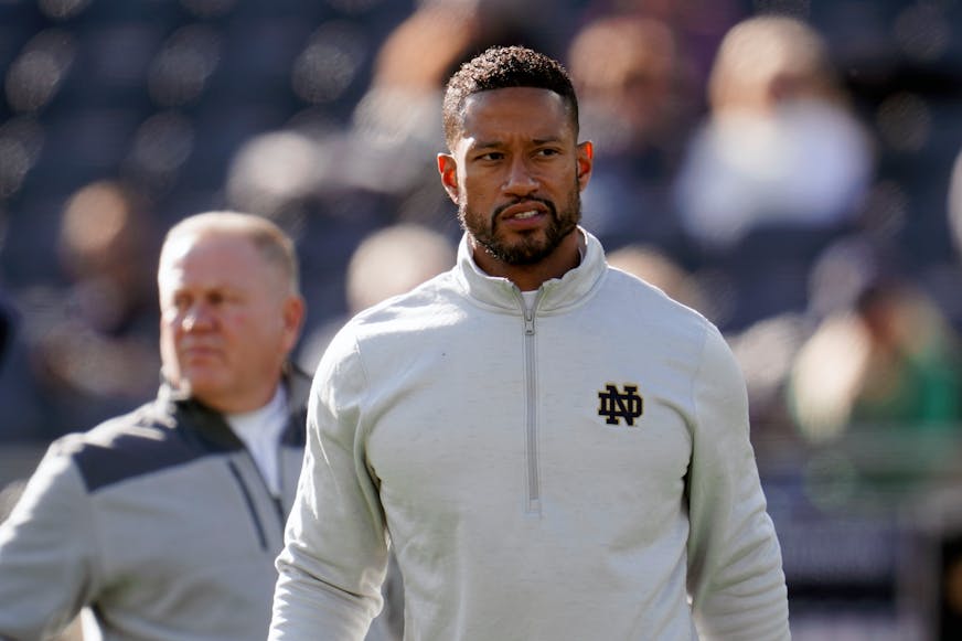 Notre Dame defensive coordinator Marcus Freeman