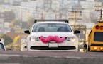 An undated handout photo of a Lyft car. In the war over ride-hailing services, Lyft is preparing to make its counter-shot against its much bigger riva