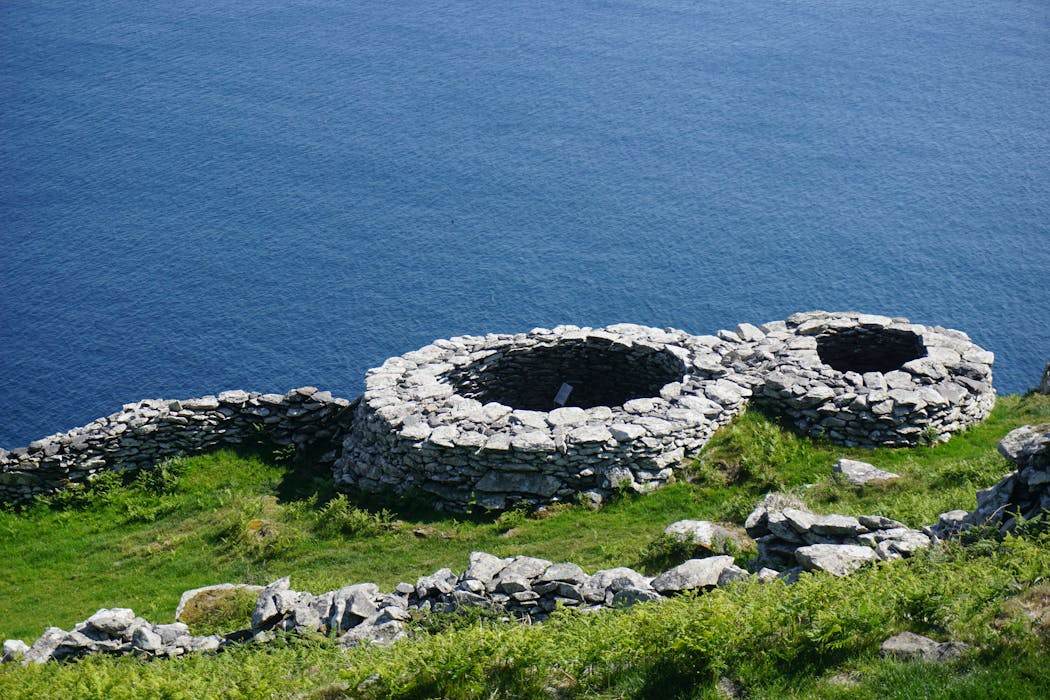 Ancient ring forts along the Dingle Way.