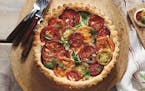 Tomato, Basil and Potato Pie. Please credit:
Excerpted from The Southern Vegetable Cookbook by Rebecca Lang. Copyright &#xa9; 2016 Oxmoor House. Repri