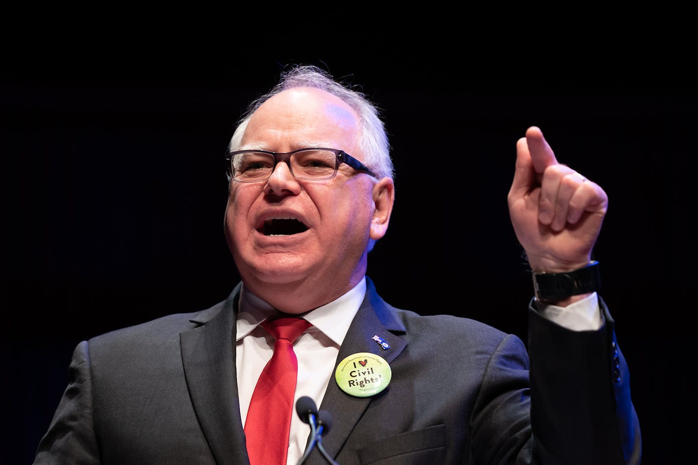 Governor Tim Walz spoke during the 34th Annual State of Minnesota Dr. Martin Luther King, Jr. Day Celebration at the Ordway Center for the Performing Arts in St. Paul.