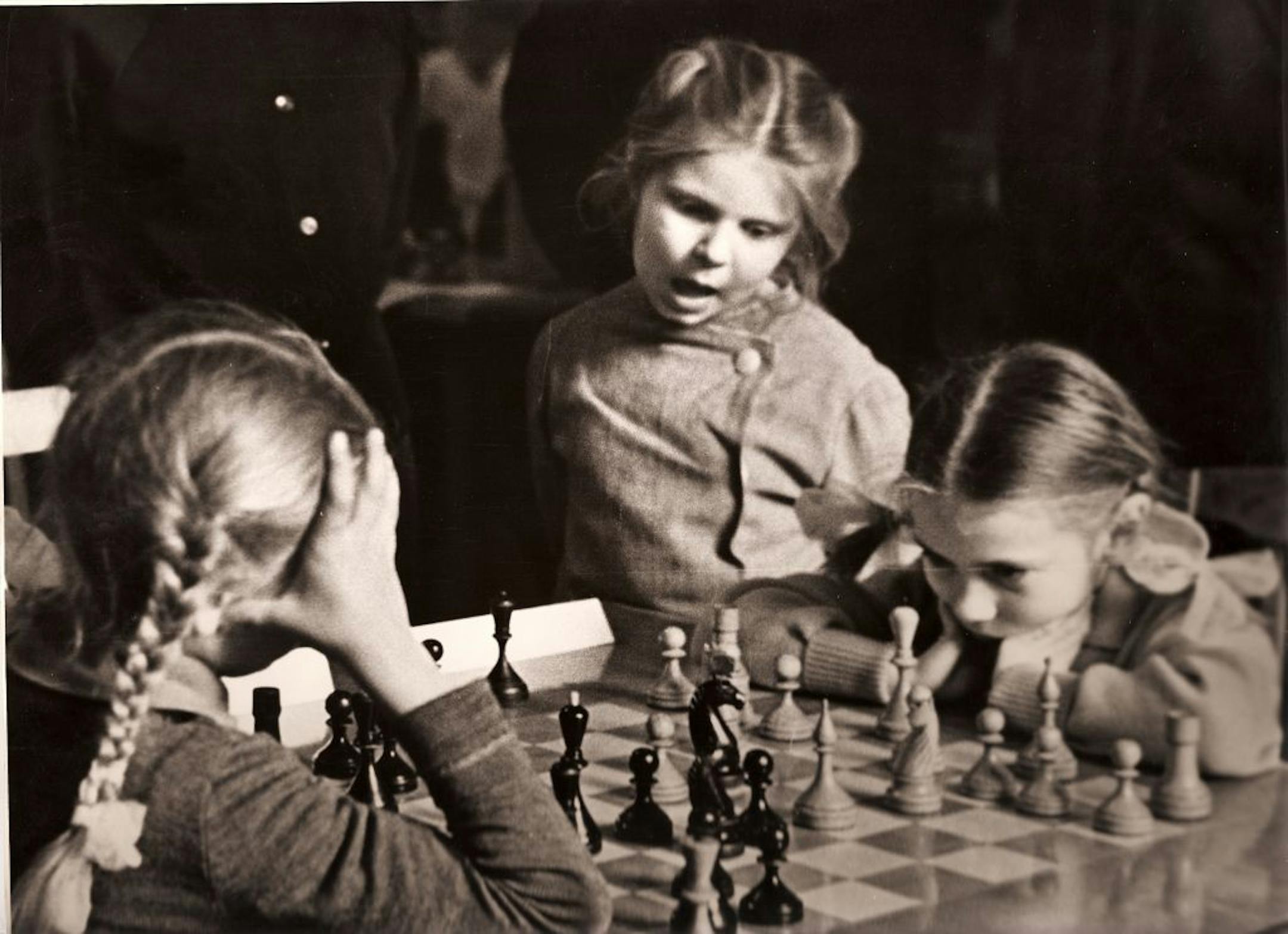 Girls Playing Chess, 1968, by L. Polataev