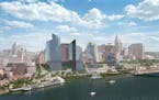 Renderings show several towers as part of AECOM's proposal.
Courtesy AECOM