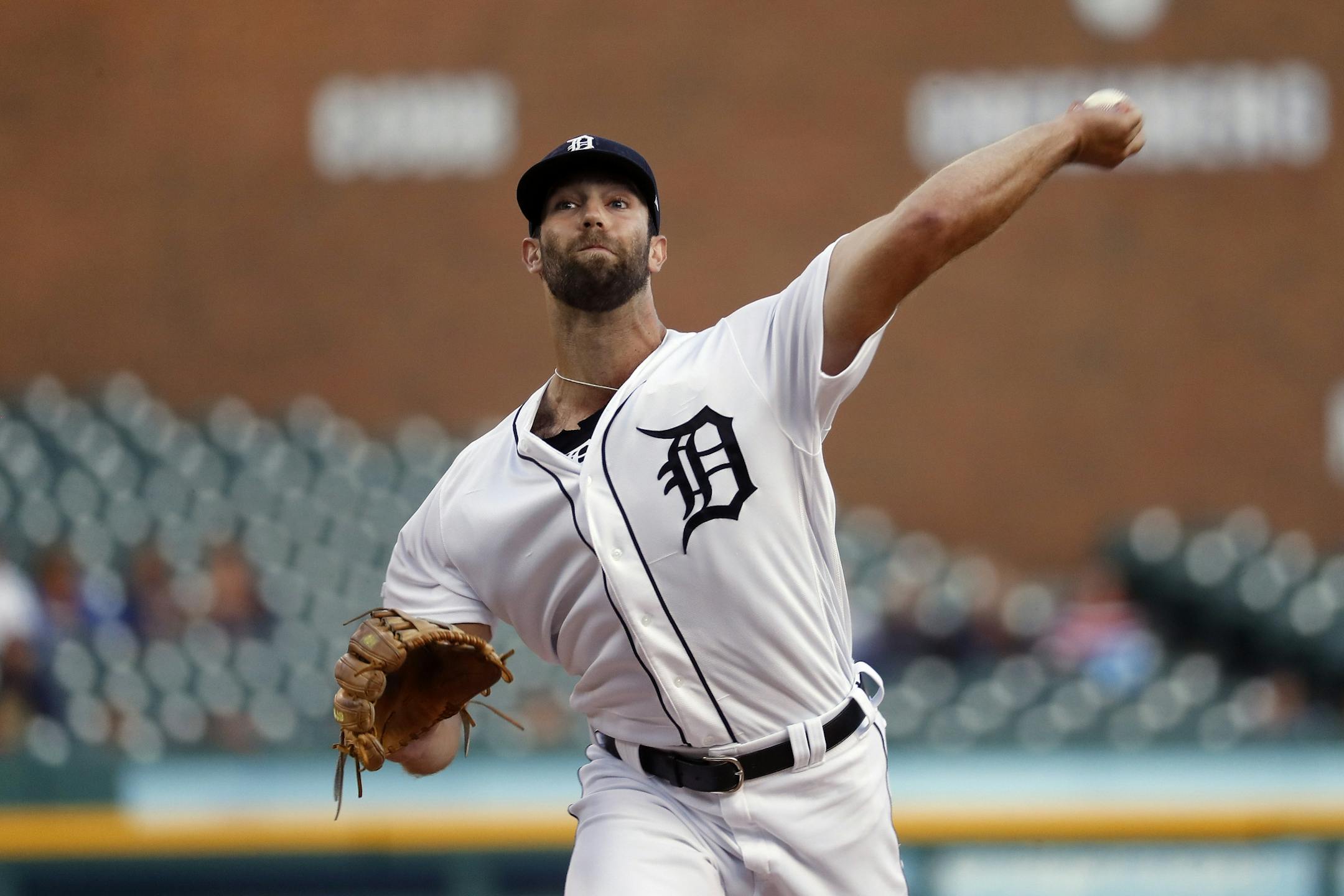 Detroit Tigers pitcher Daniel Norris throws against the Minnesota Twins in the first inning of a baseball game in Detroit, Wednesday, Sept. 25, 2019.