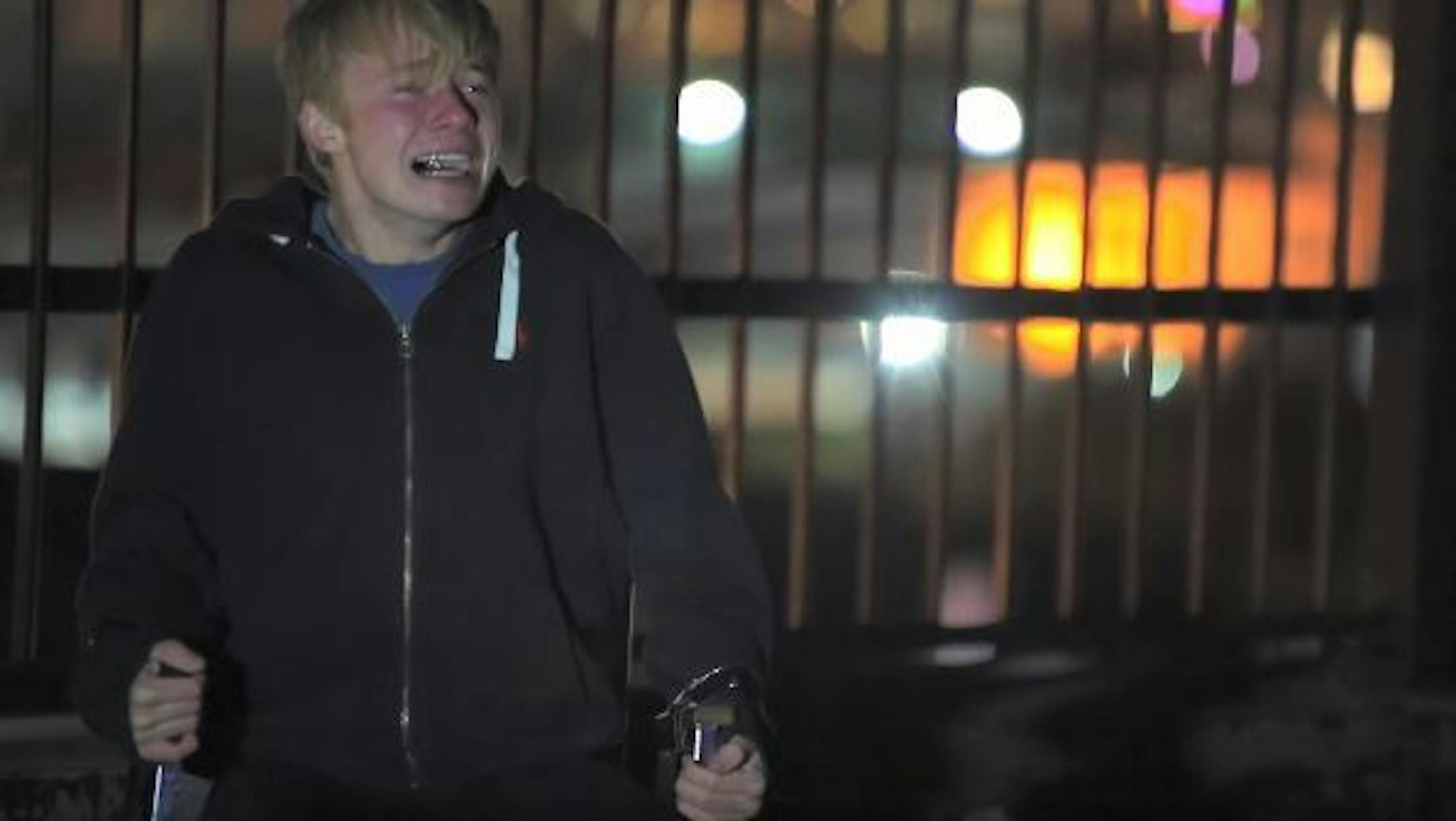 Sam Golbach reacts to a prank in a video posted on YouTube.