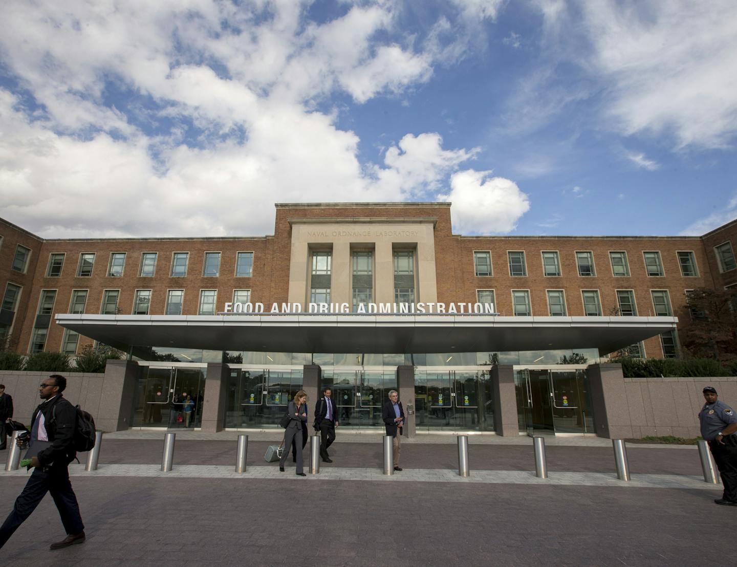 FILE - This Wednesday, Oct. 14, 2015, file photo shows the U.S. Food and Drug Administration campus, in Silver Spring, Md. The FDA is warning consumers to avoid 65 bogus products hawked on the internet with false claims that they can cure, treat or prevent cancer. (AP Photo/Andrew Harnik, File)