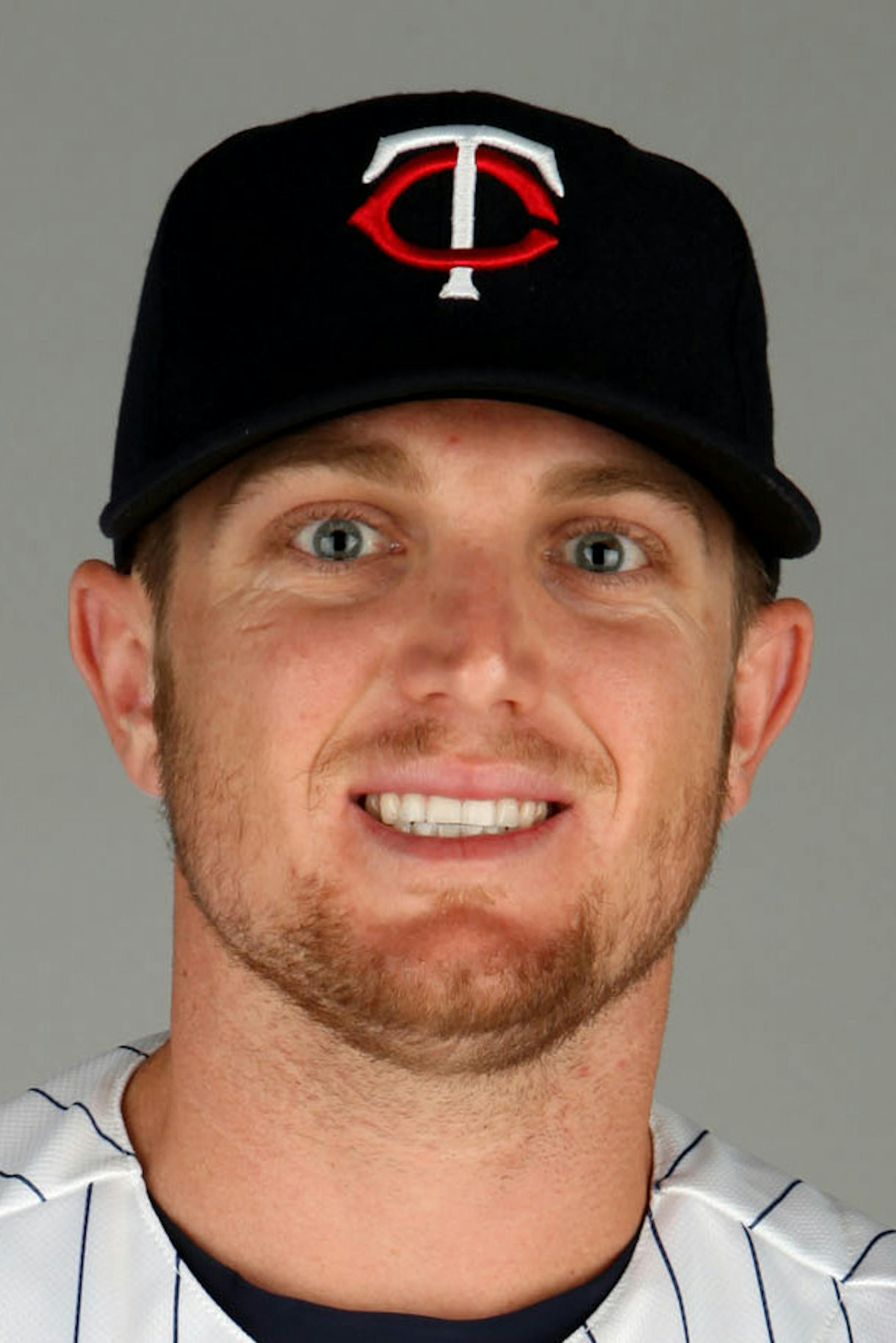 FORT MYERS, FL - FEBRUARY 27: Chris Parmelee (27) of the Minnesota Twins poses during Photo Day on Monday, February 27, 2012 at Hammond Stadium in Fort Myers, Florida. (Photo by Eliot J. Schechter/MLB Photos via Getty Images) *** Local Caption *** Chris Parmelee ORG XMIT: 137075938