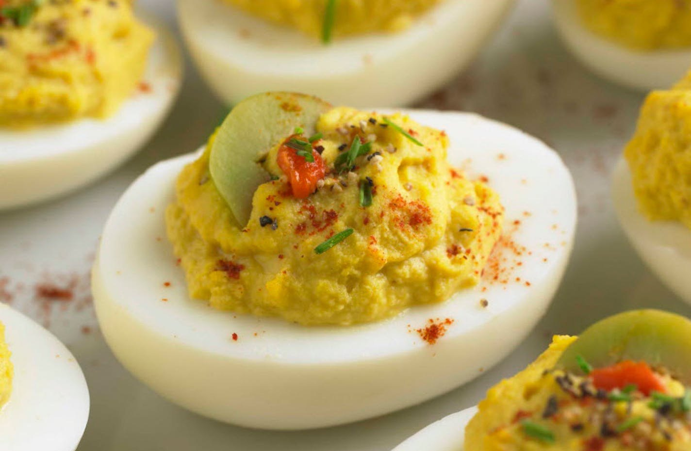 Deviled eggs are a longtime party favorite.