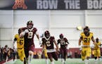The Gopher spring football game held inside the Athletes Village on April 13, 2019