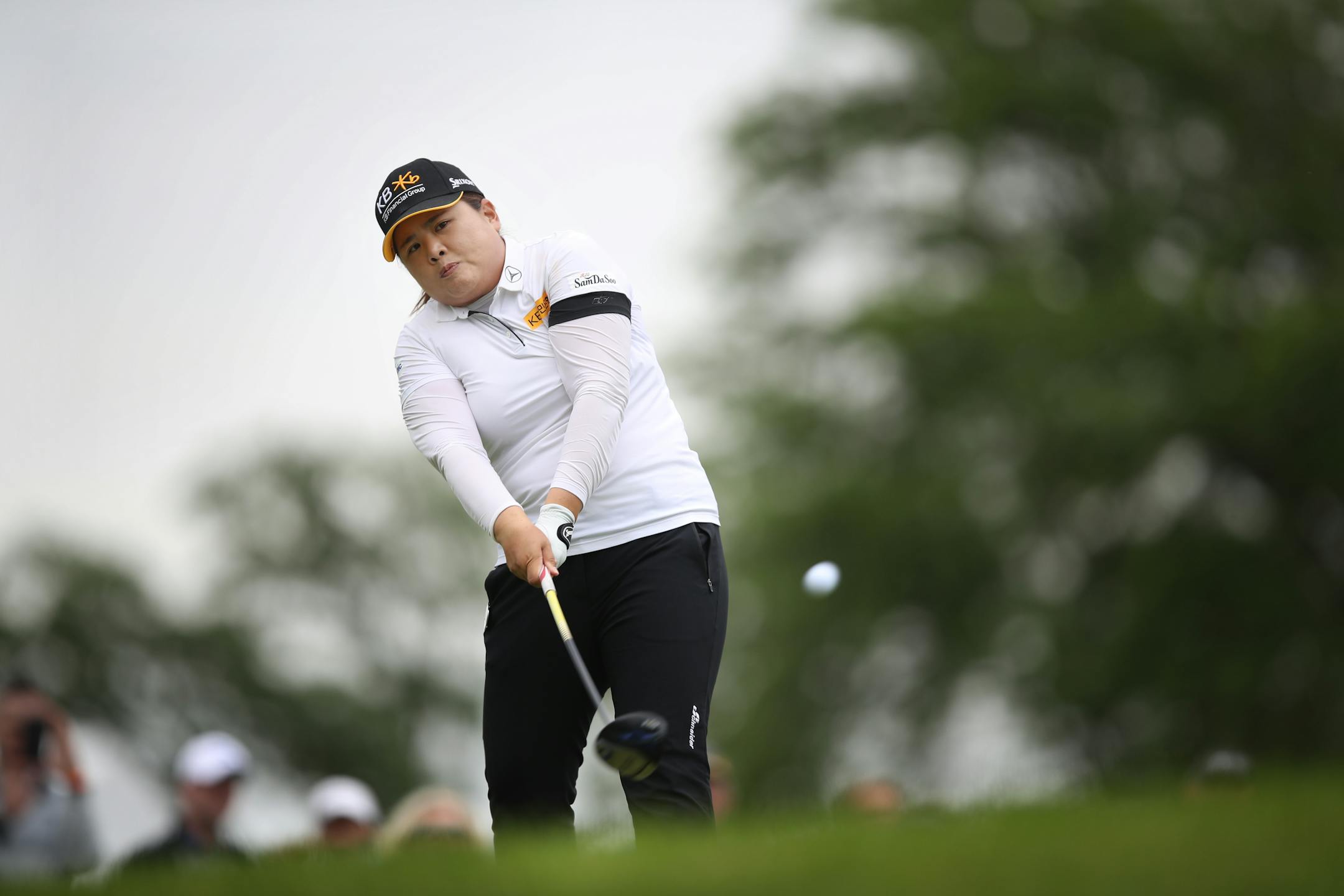 Inbee Park hit a tee shot on No. 3 during the second round
