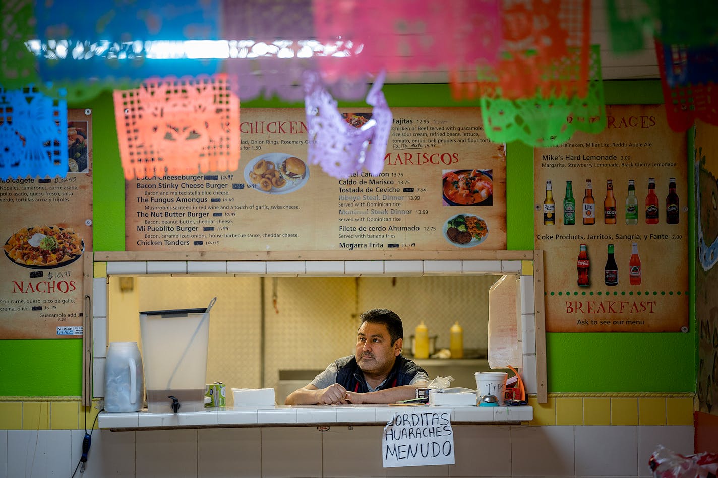 Gio Garcia a cook at Mi Pueblo Market says that the workers at the Long Prairie Packing Company have helped keep the market afloat in Long Prairie, Minn., on Tuesday, Jan. 16, 2024. The owner said it will be expanding this year. ] Elizabeth Flores • liz.flores@startribune.com