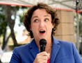 Rep. Katie Porter (D-Calif.) speaks to constituents at a picnic on August 24, 2019, at Northwood Community Park in Irvine, Calif. (Brian Cahn/Zuma Pre