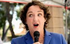 Rep. Katie Porter (D-Calif.) speaks to constituents at a picnic on August 24, 2019, at Northwood Community Park in Irvine, Calif. (Brian Cahn/Zuma Pre