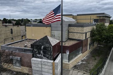 The Minneapolis Police Third Precinct station was evacuated and destroyed on May 28, 2020, after George Floyd's death in police custody.