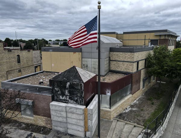 The Minneapolis Police Third Precinct station was evacuated and destroyed on May 28, 2020, after George Floyd's death in police custody.