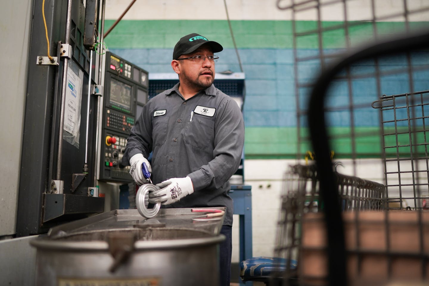 Octavio Rodriguez is shown at Twin City Die Casting in April, 2020. Minnesota's manufacturing sector saw signs of growth last month, according to a widely watched survey. (Staff photo by Glen Stubbe) ORG XMIT: MIN2004091910392793