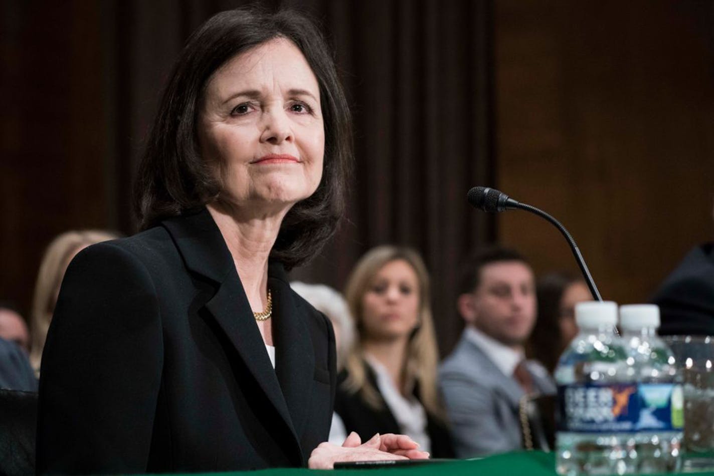 Judy Shelton testifies before the Senate Banking, Housing and Urban Affairs Committee during a hearing on their nomination to be member-designate on the Federal Reserve Board of Governors on February 13, 2020 in Washington, DC. (Photo by Sarah Silbiger/Getty Images/TNS) ORG XMIT: 1722164