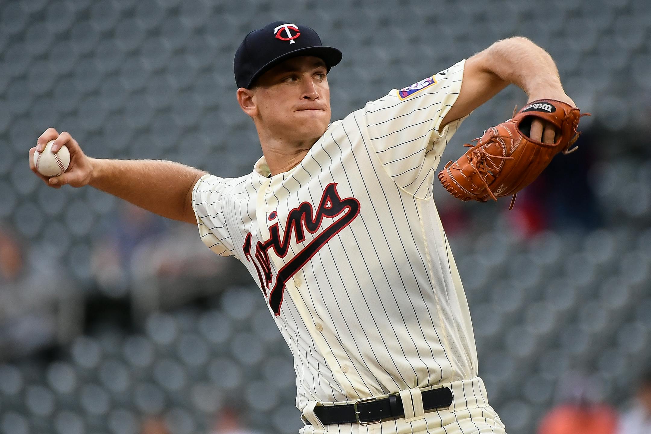Aaron Slegers gave up two hits over 6⅓ innings vs. Cleveland in his major league debut last month for the Twins.