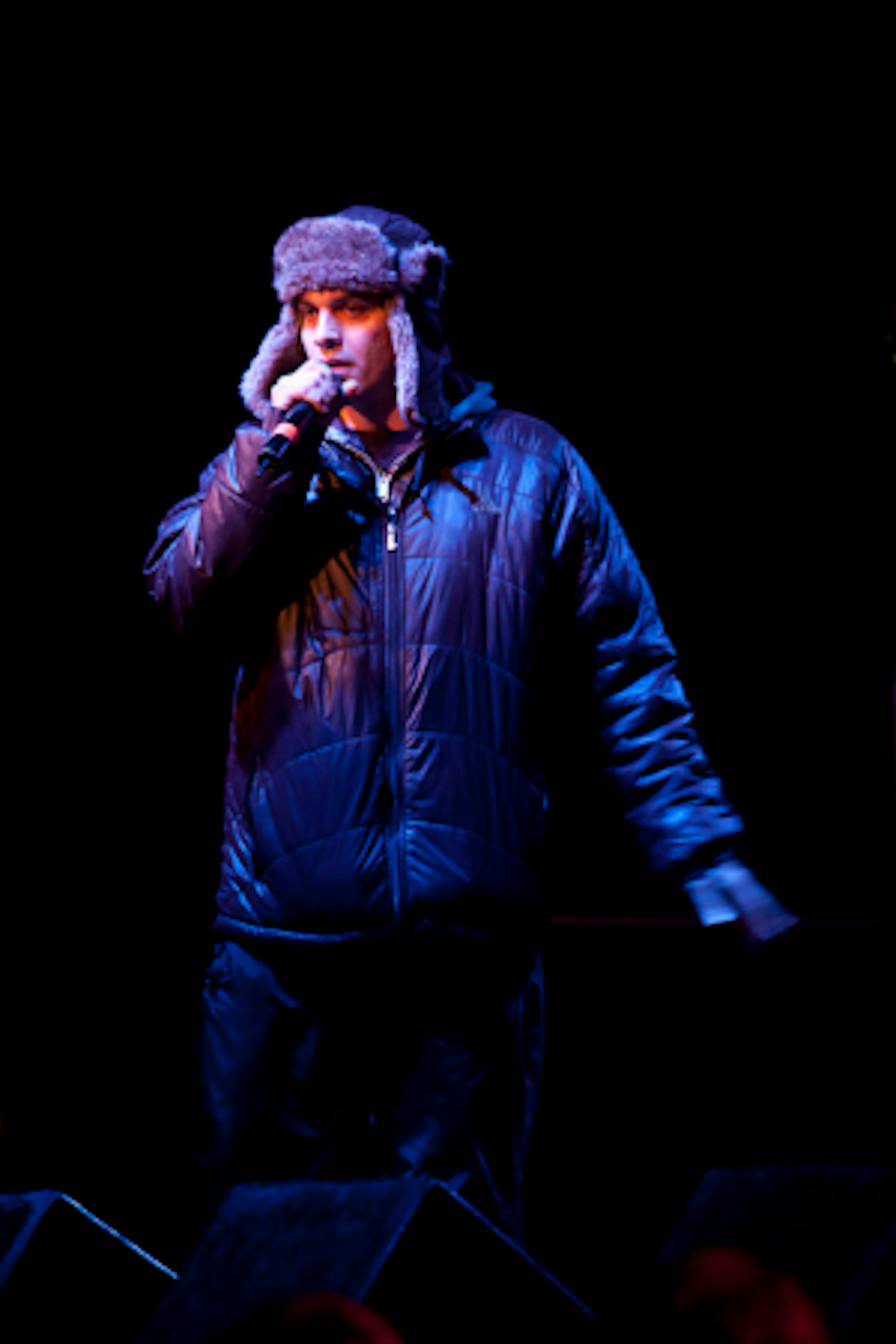 Slug of Atmosphere at the benefit show