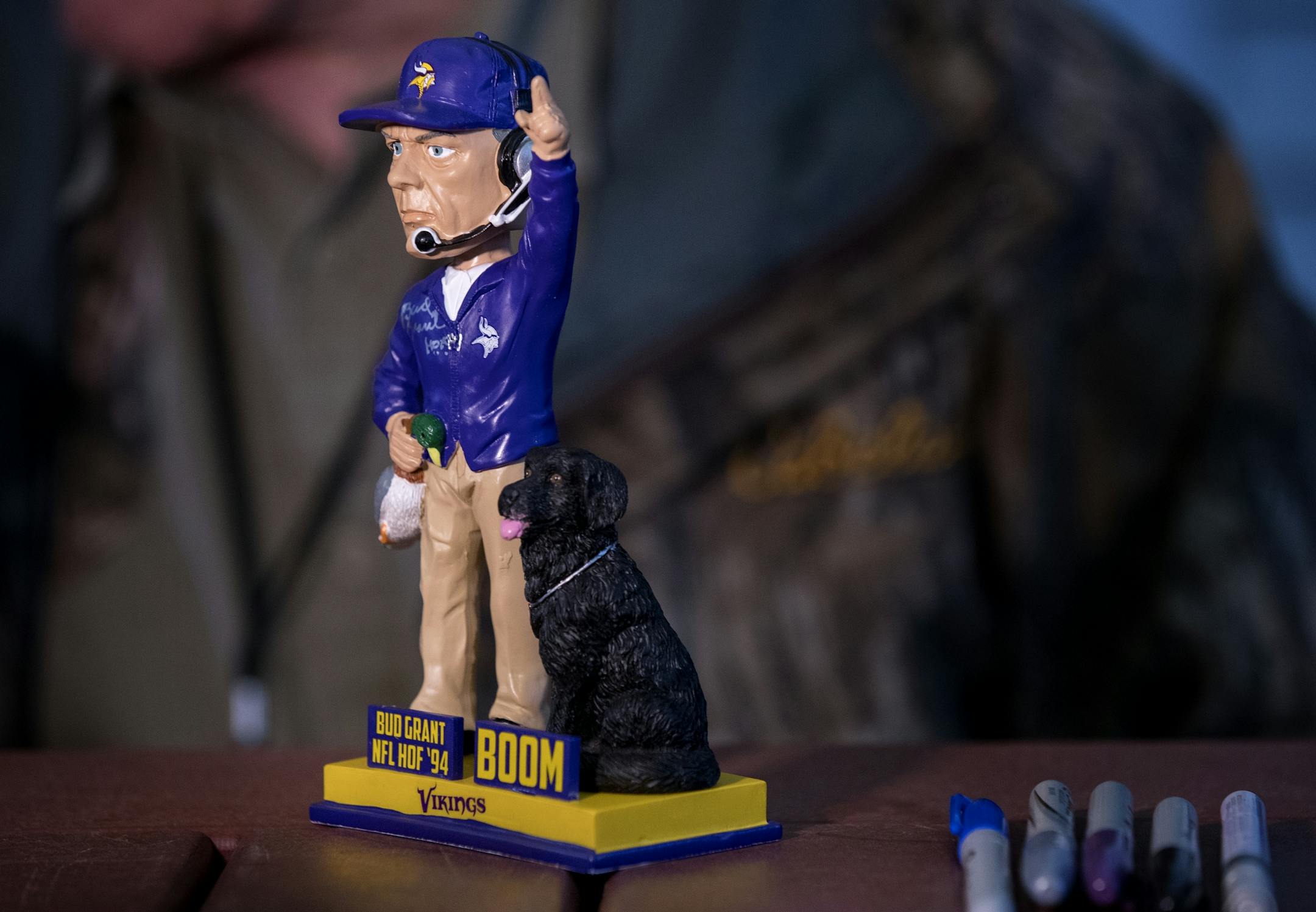 One of the hot items at the Bud Grant annual garage sale was his bobble head selling for $150. The former Minnesota Vikings head coach turns 90 years old on May 20.