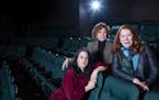 The three founders of Prime Productions pose for a portrait at the Andy Boss Thrust Stage at Park Square Theater. From left is Elena Giannetti, Alison