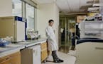 Feng Zhang, one of the inventors of CRISPR, in his lab at Broad Institute in Cambridge, Mass., in January.