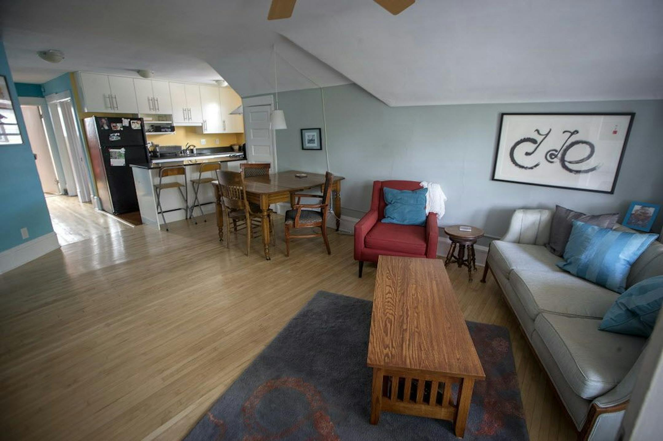 The third-floor unit where Flisrand lives currently.