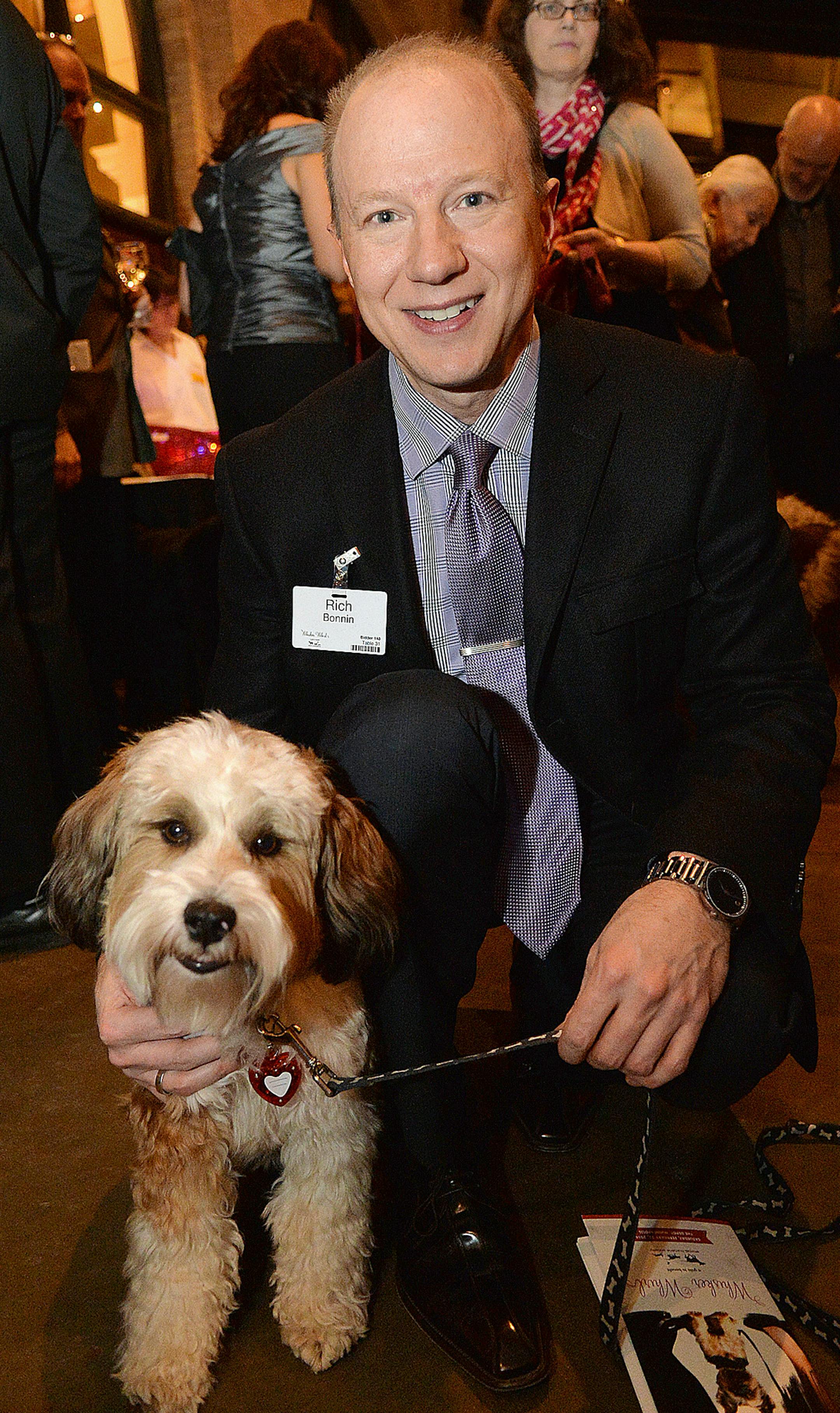 Rich Bonnin and Tucker, a 17-month-old Tibetan Terrier. ] (SPECIAL TO THE STAR TRIBUNE/BRE McGEE) **Rich Bonnin, Tucker (Tibetan Terrier)