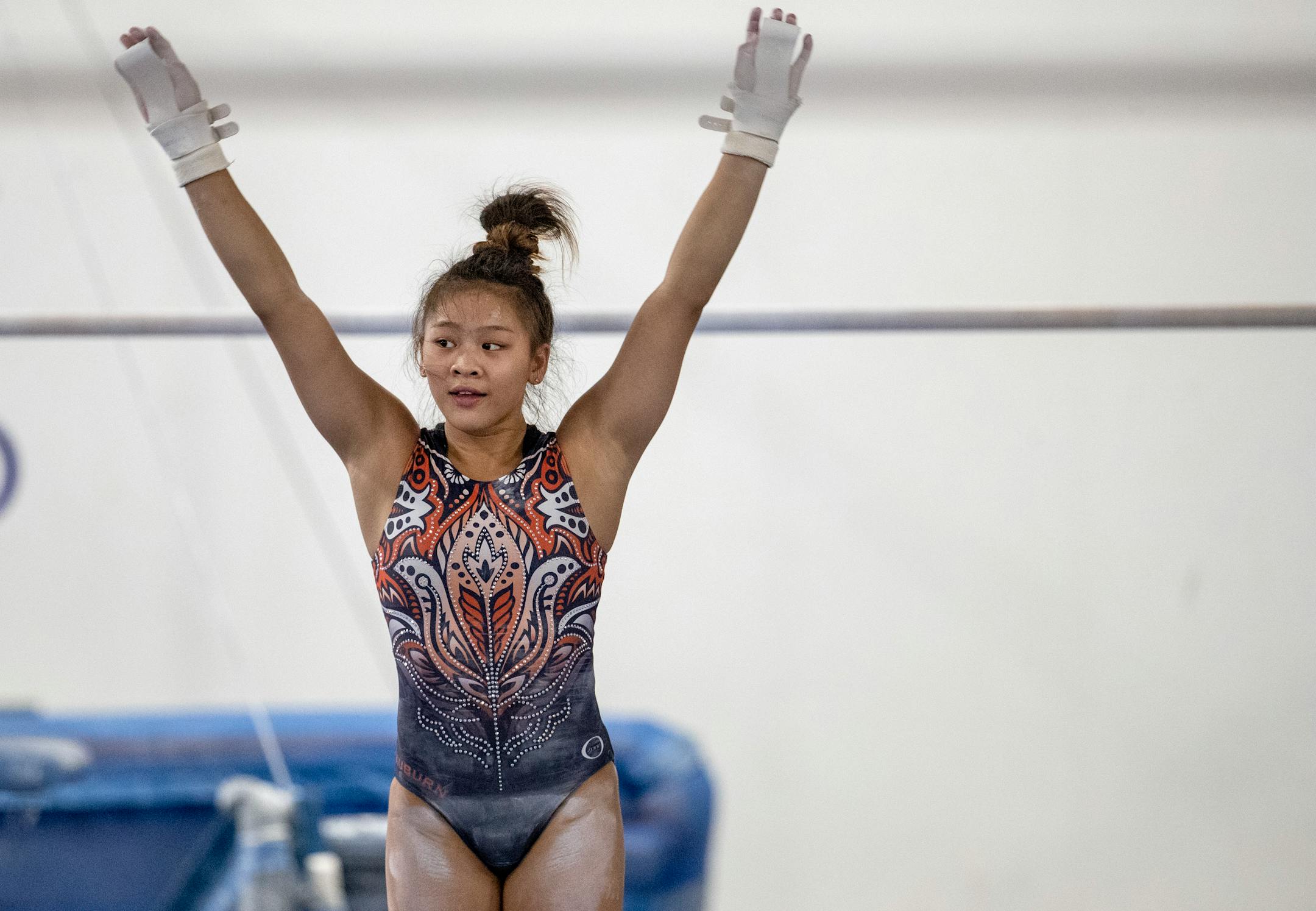 Gymnast Sunisa Lee of St. Paul trained at the Midwest Gymnastics Center.