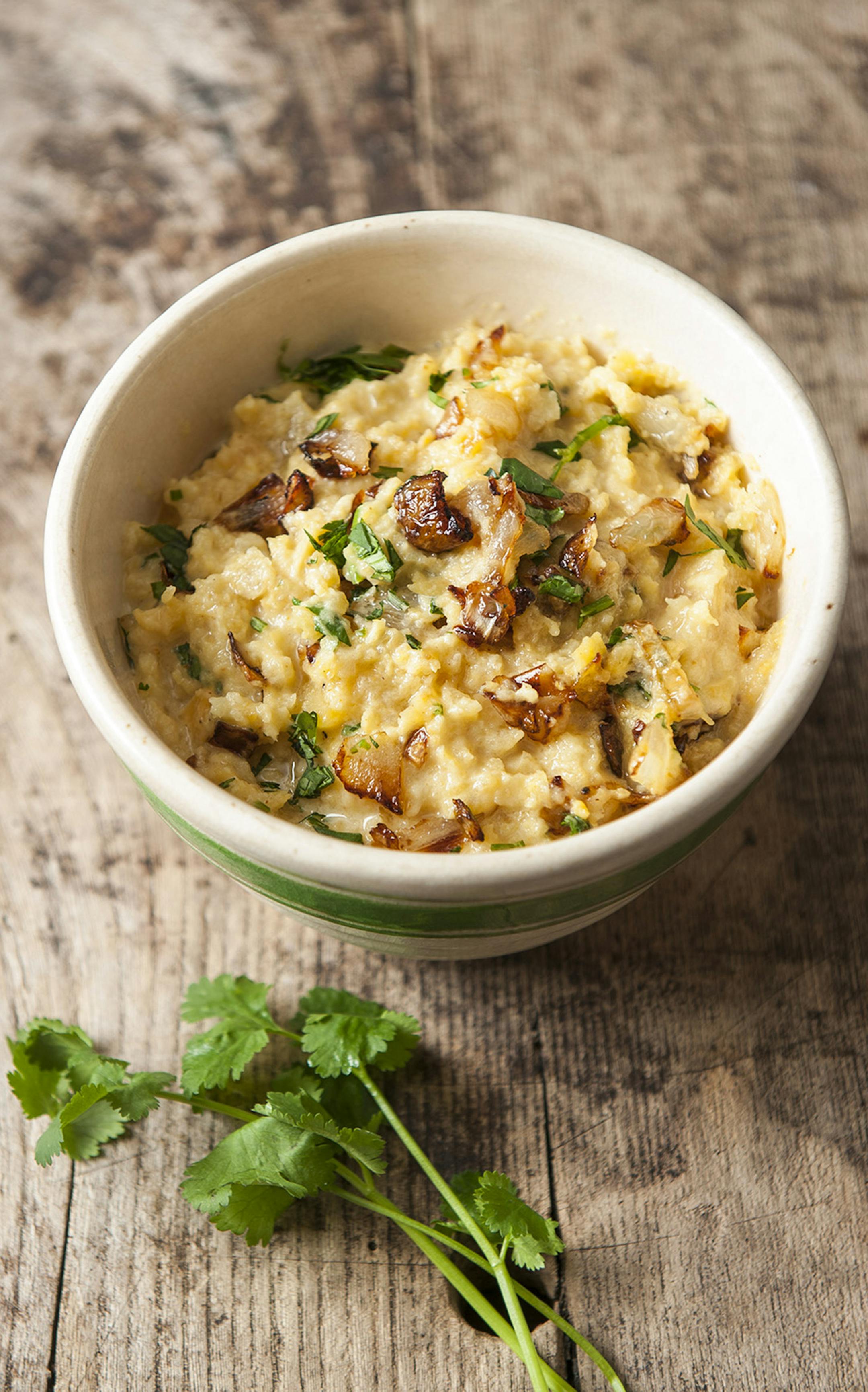 Curried Rutabagas and Apples, Coconut Milk and Crisped Onions