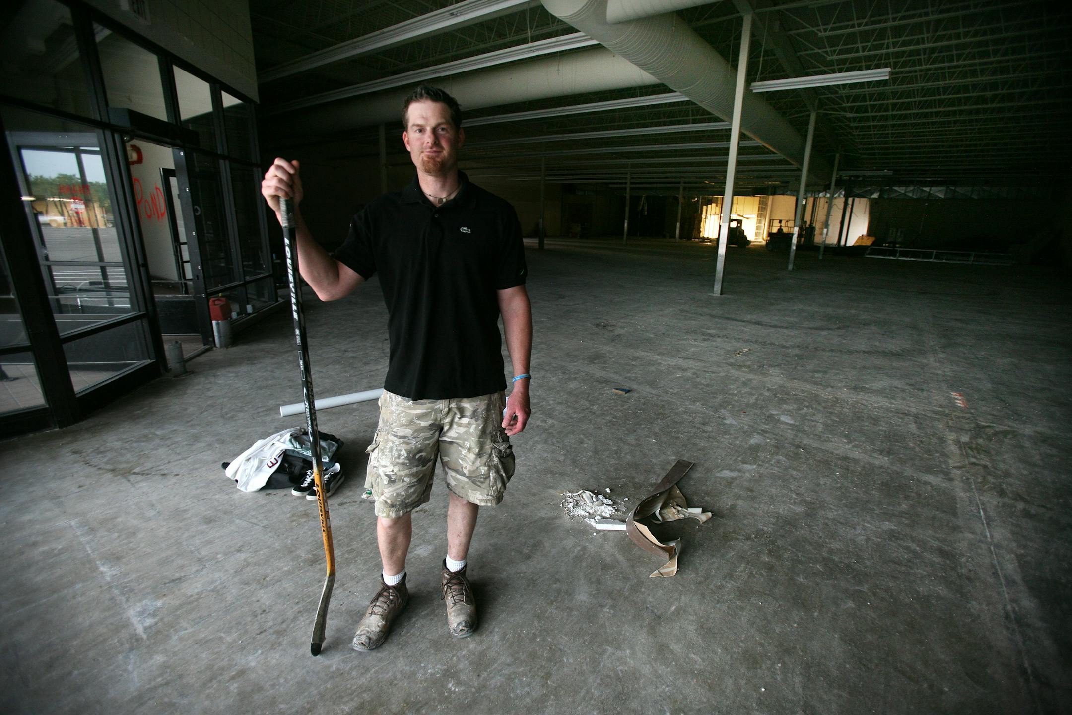 Trent Eigner put his construction talents into the Pond, a mini-rink he's building in Rosemount with the help of investors. It's not a totally selfless act — Eigner has four boys under 9 who will probably use the rink.