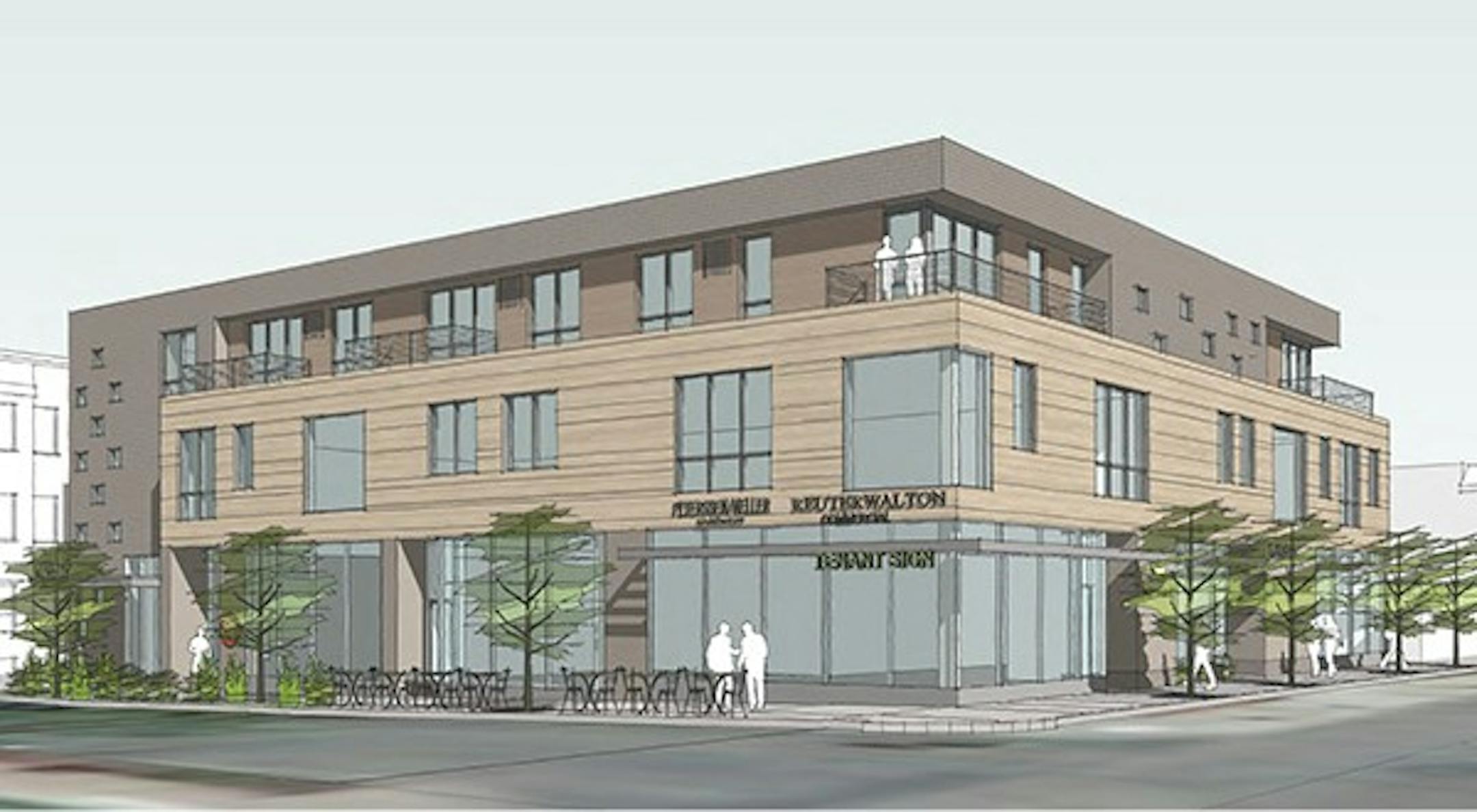 A rendering of the 16Twenty building proposed for 1620 W. Lake St.
