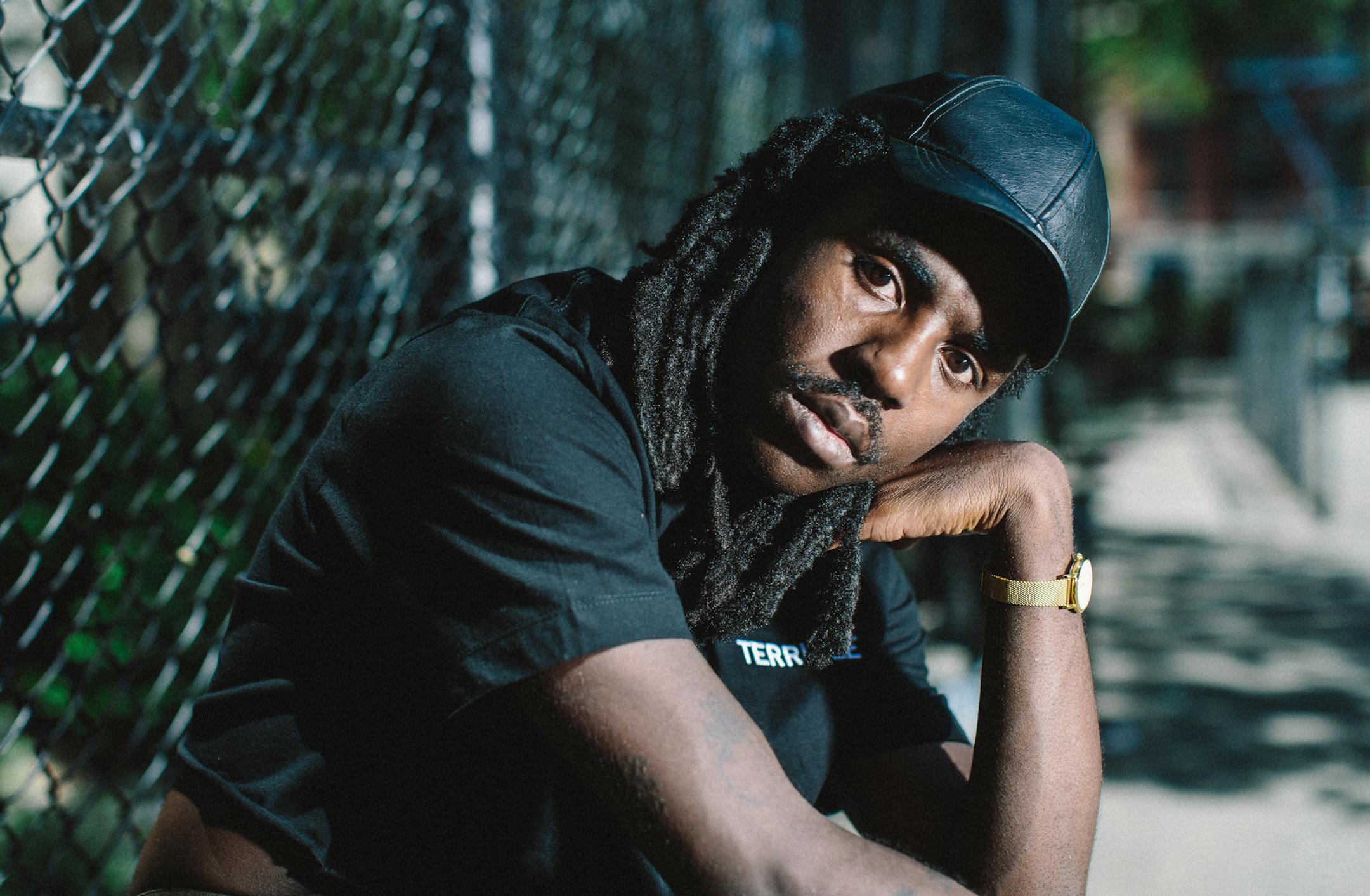 -- PHOTO MOVED IN ADVANCE AND NOT FOR USE - ONLINE OR IN PRINT - BEFORE JUNE 26, 2016. -- Dev Hynes, a.k.a. Blood Orange, at Tompkins Square Park in New York, June 14, 2016. The 30-year-old singer-songwriter-producer stands out among many New York musicians of his generation, and since moving to the city years ago, has found himself nourished by both the elegant and the mundane as he seeks out and studies the city’s many crevices and ghosts. (Bryan Derballa/The New York Times)