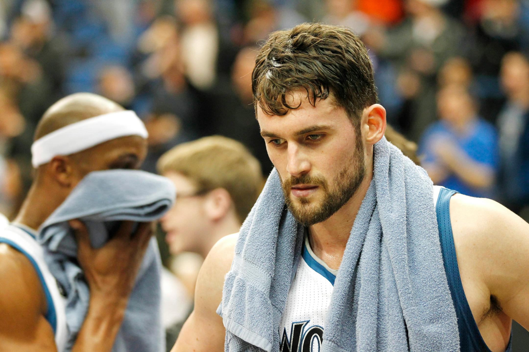 Minnesota Timberwolves forward Kevin Love during a NBA game against the Indiana Pacers Wednesday, Feb. 19, 2014 in Minneapolis.