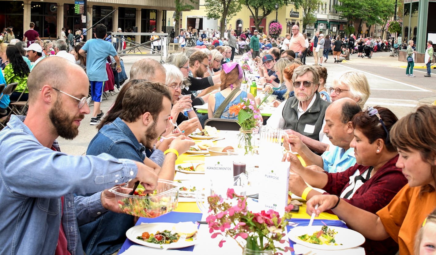 FEEDING A CROWD
More than 1,200 residents sat down for a meal celebrating the sense of community. Hundreds of volunteers kept the event running smoothly in Northfield.