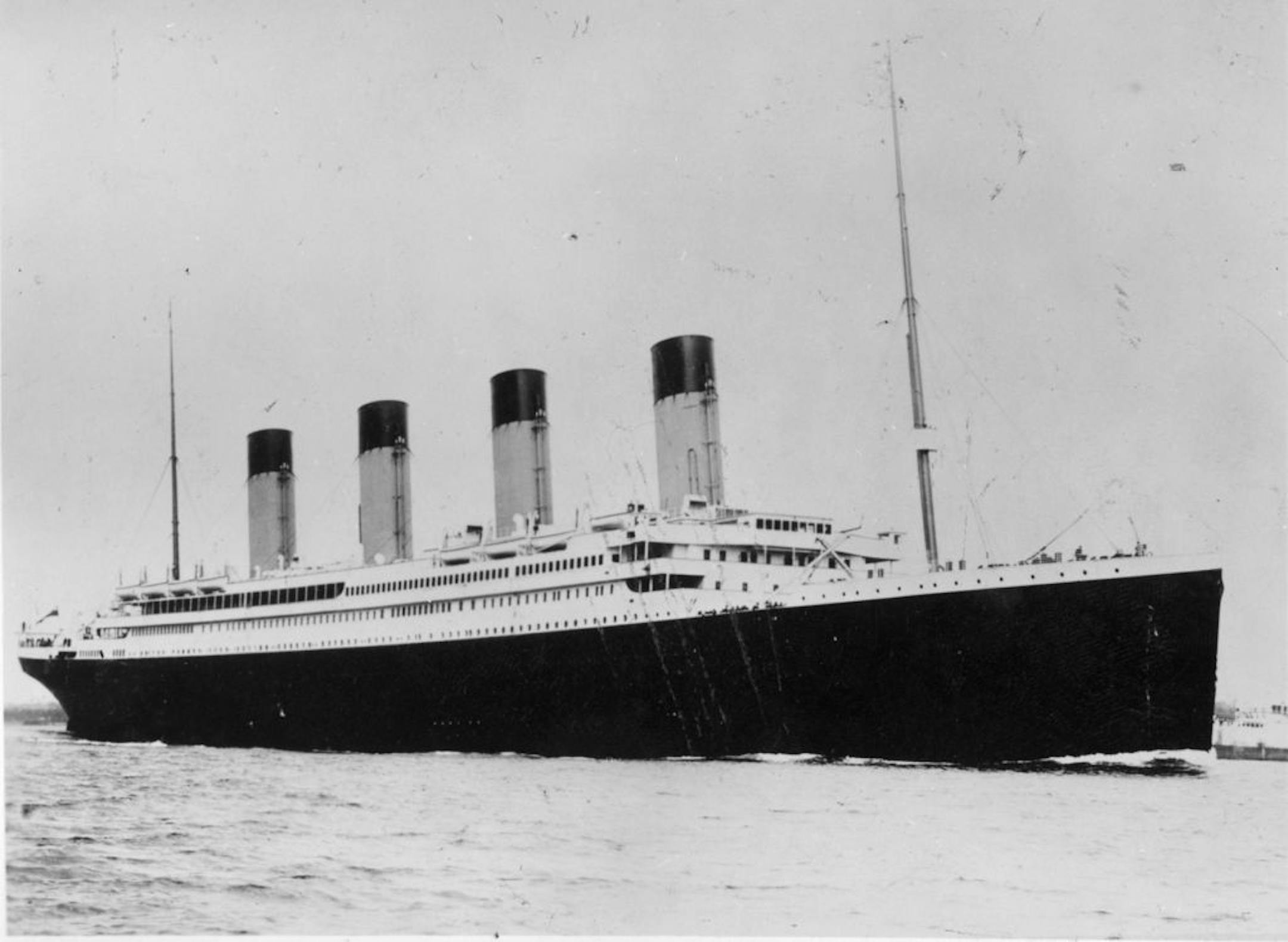 On its maiden voyage on April 14, 1912, Titanic struck an iceberg and sank in the North Atlantic, with the loss of more than two-thirds of the 2,223 people aboard.