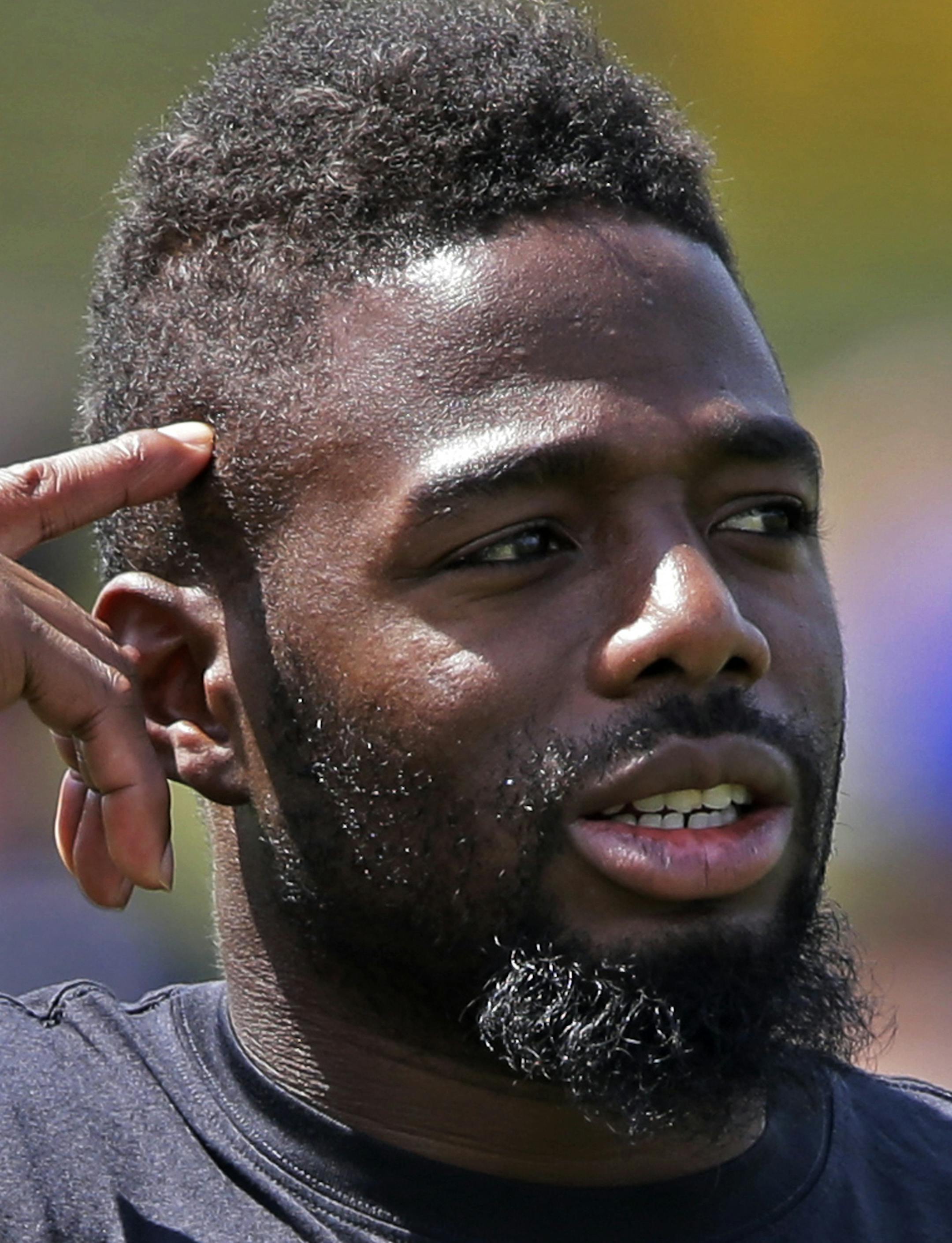 Pittsburgh Steelers cornerback William Gay (22) takes a break during a practice at the NFL football team's training camp in Latrobe, Pa., on Monday, Aug. 1, 2016. (AP Photo/Gene J. Puskar) ORG XMIT: PAGP101