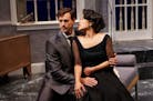 Peter Christian Hansen and Audrey Park in "The Rats," one of a trio of Agatha Christie mysteries at Park Square Theatre.