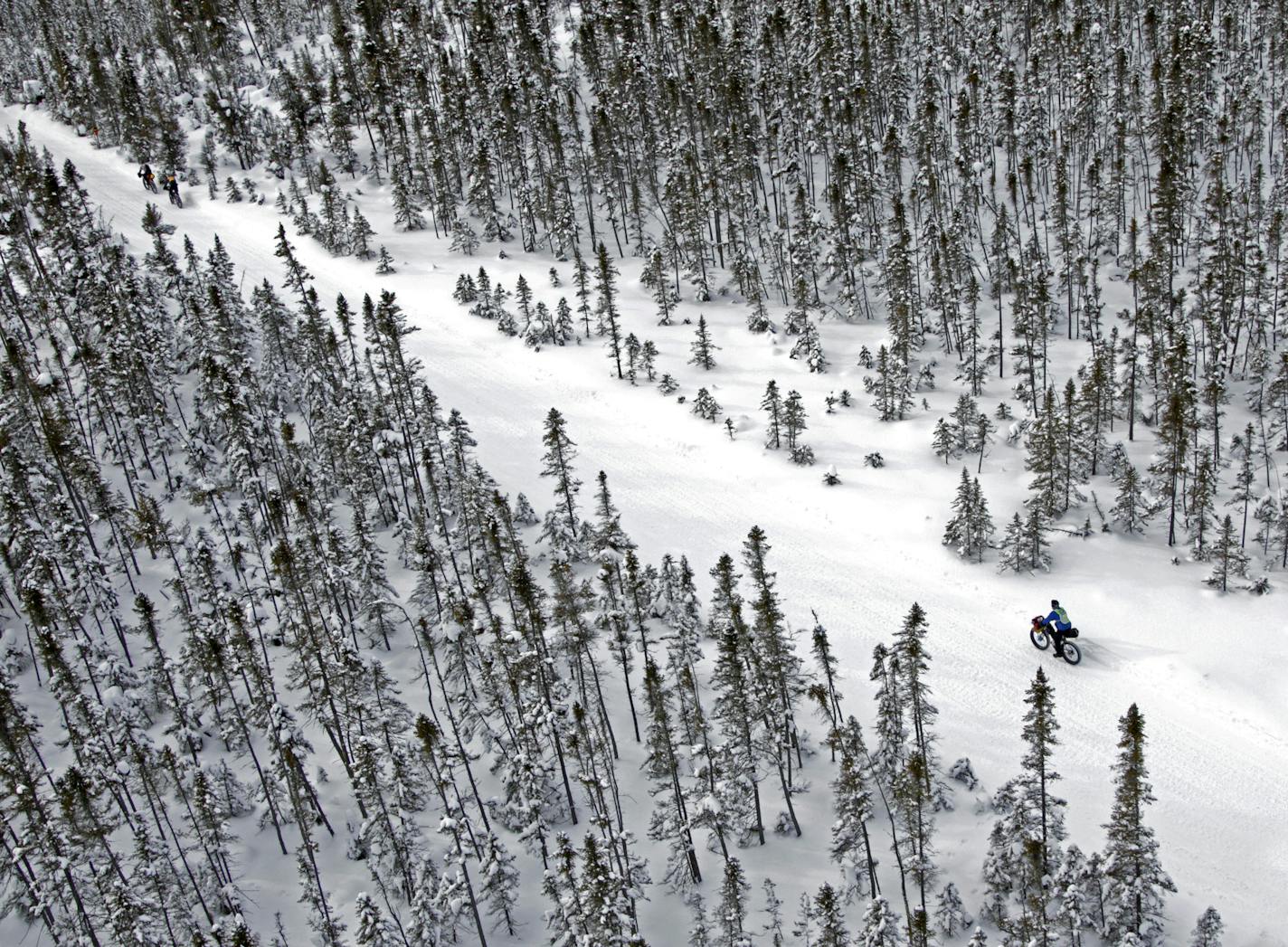 BRIAN PETERSON &#x201a;&#xc4;&#xa2; brianp@startribune.com INTERNATIONAL FALLS, MN - January 31-Feb. 2nd ] The Arrowhead 135 Ultra Marathon, from International Falls to Tower Minnesota, follows the scenic and rugged Arrowhead State Snowmobile Trail and attracts some of the best ultra-athletes in the world. Competitiers can Bike, run or ski the 135 mile race that challenges the body and the mind and presents participants with some of the coldest conditions in ultra marathon racing. (IN THIS PHOTO