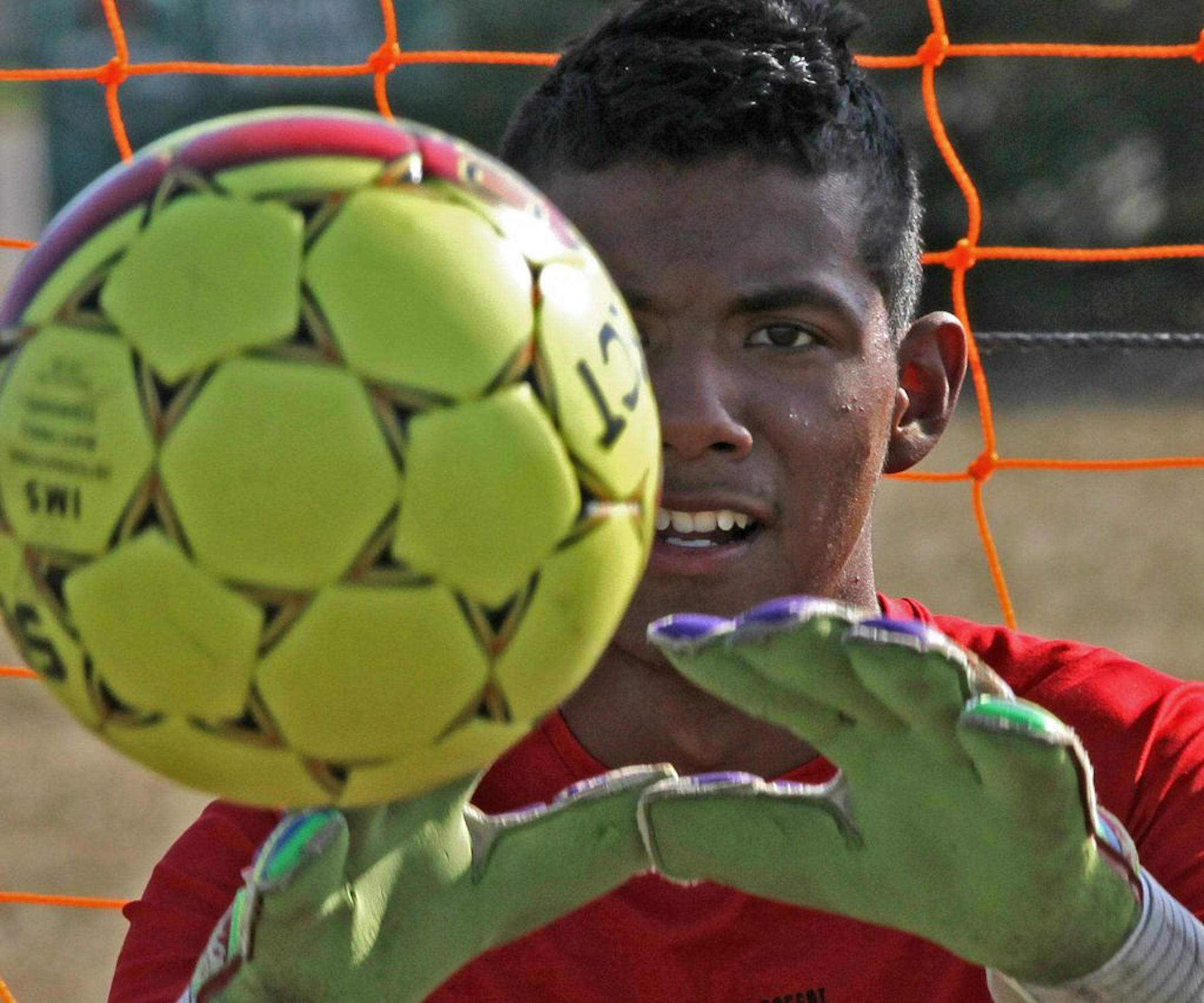 Eastview High School soccer goalie Sam Ruelas